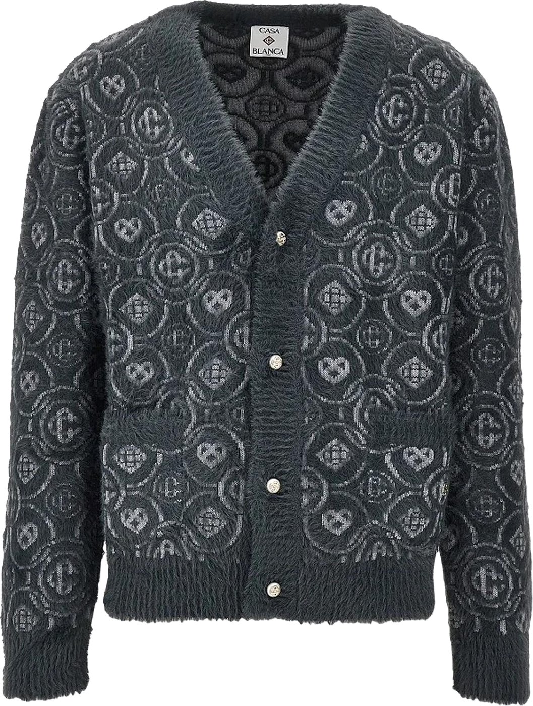 Casablanca Heren FLUFFY MONOGRAM CARDIGAN