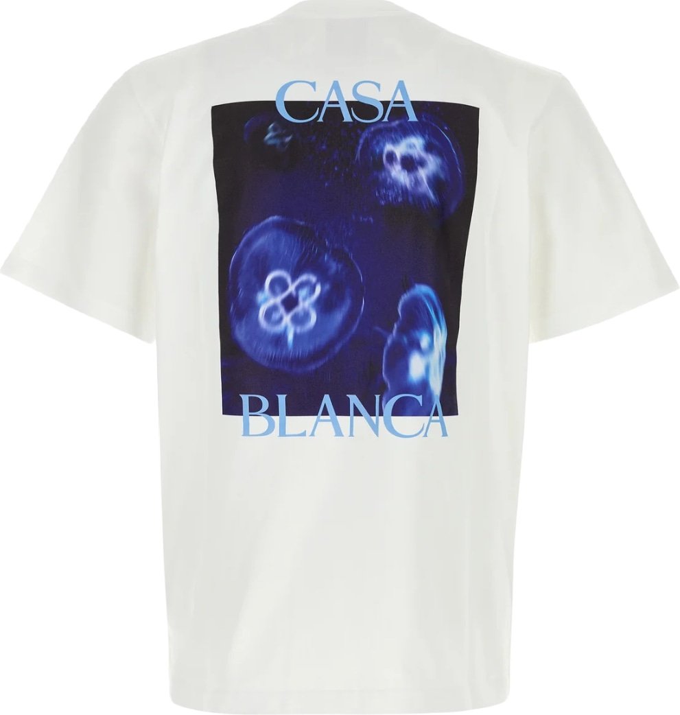 Casablanca White cotton t-shirt Meduse Sportif Jersey