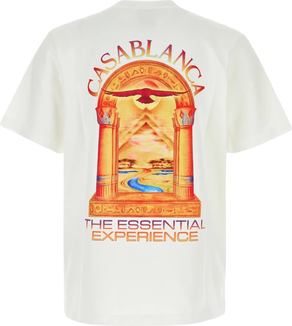 Casablanca White Organic Cotton Hermons Mirage T-Shirt