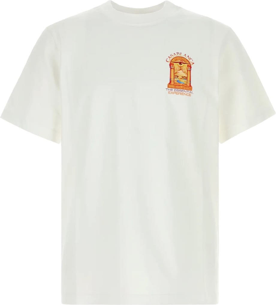 Casablanca White Organic Cotton Hermons Mirage T-Shirt