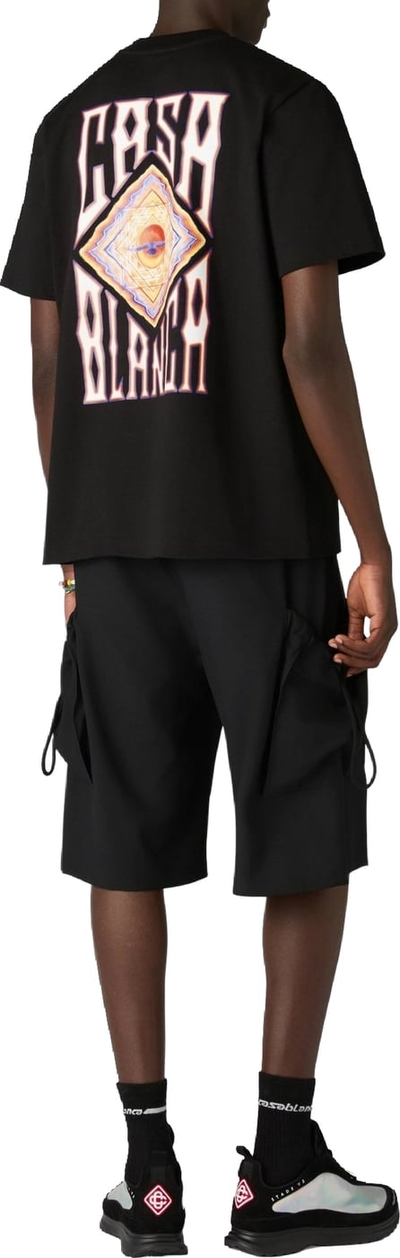 Heren Hermons Mirage Printed Classic T-Shirt Hermons Mirage Zwart