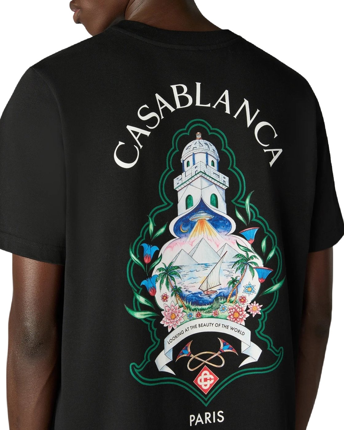 Heren Classic T-Shirt Hotel Emblem Zwart