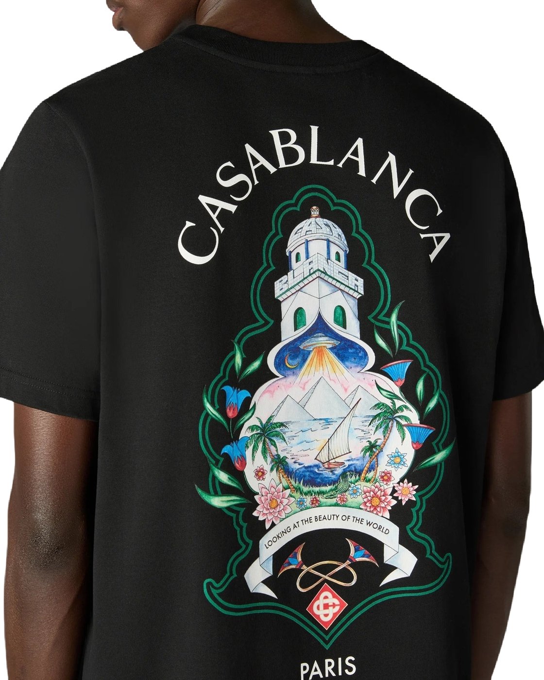 Heren Classic T-Shirt Hotel Emblem Zwart
