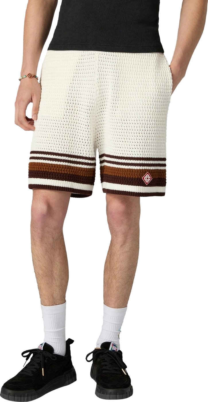 Heren Crochet Shorts Wit