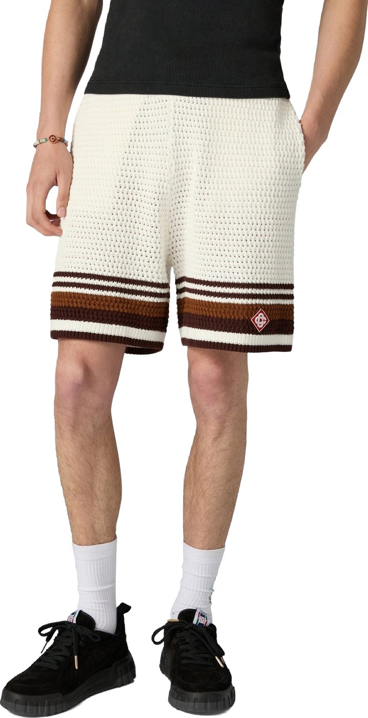 Heren Crochet Shorts Wit