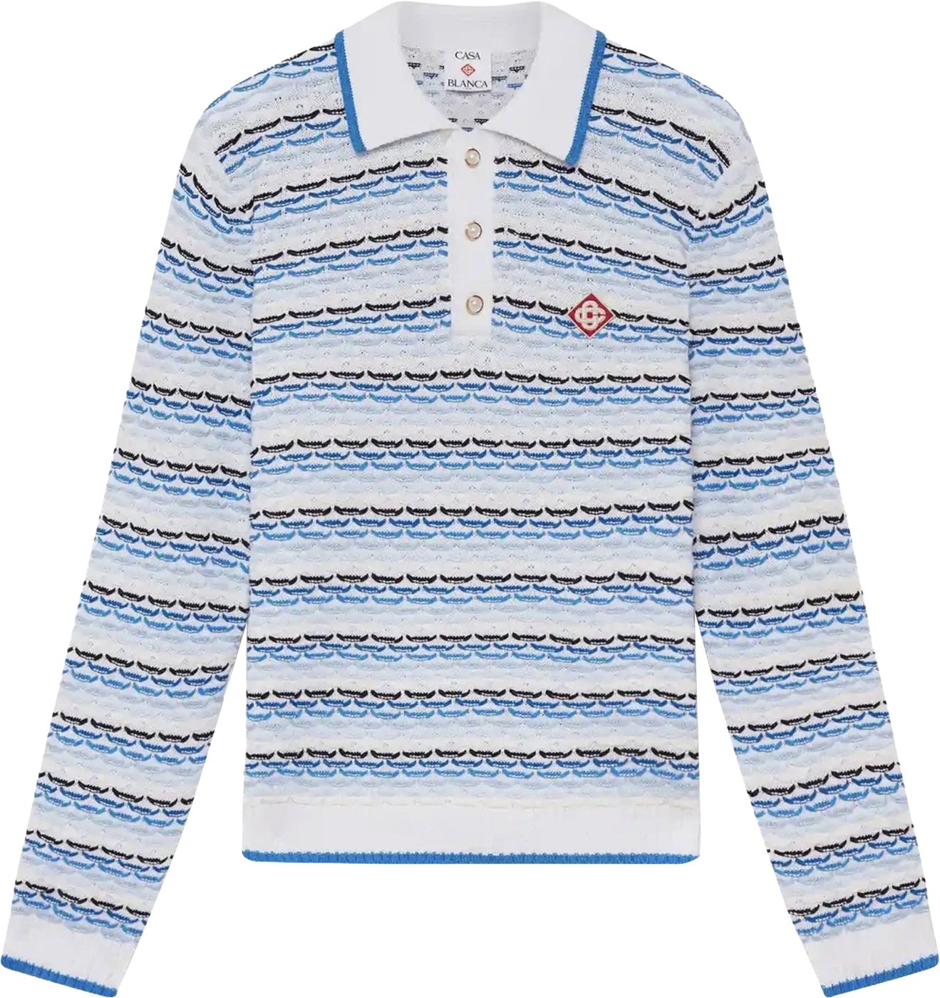 polo wit blauw