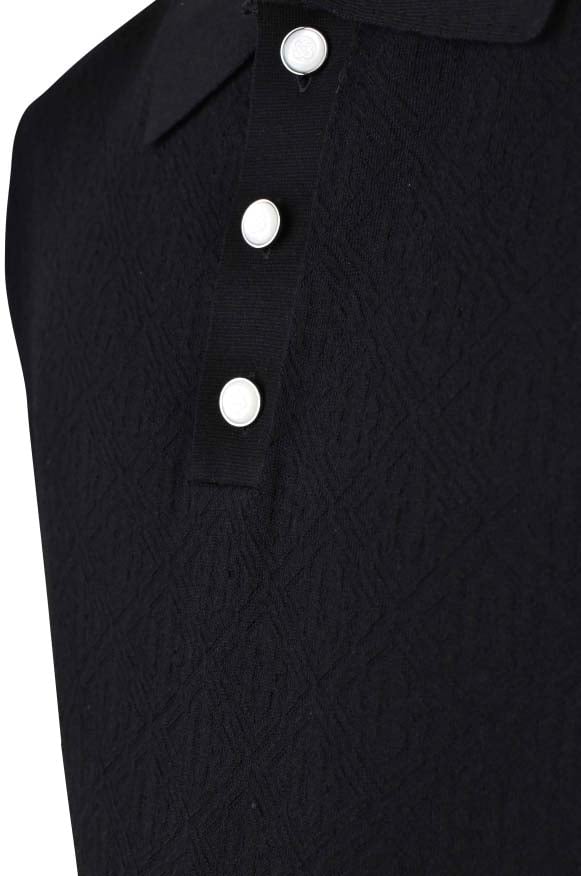 Pointelle Monogram Polo - Size: M