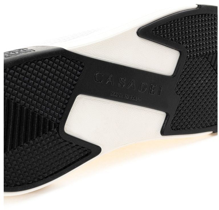 Casadei White Leather Athletic Sneakers