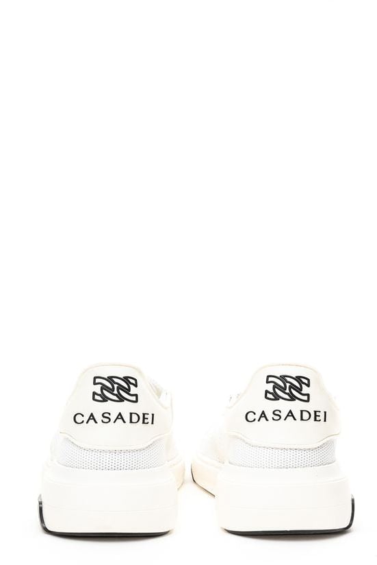 Casadei White Leather Athletic Sneakers