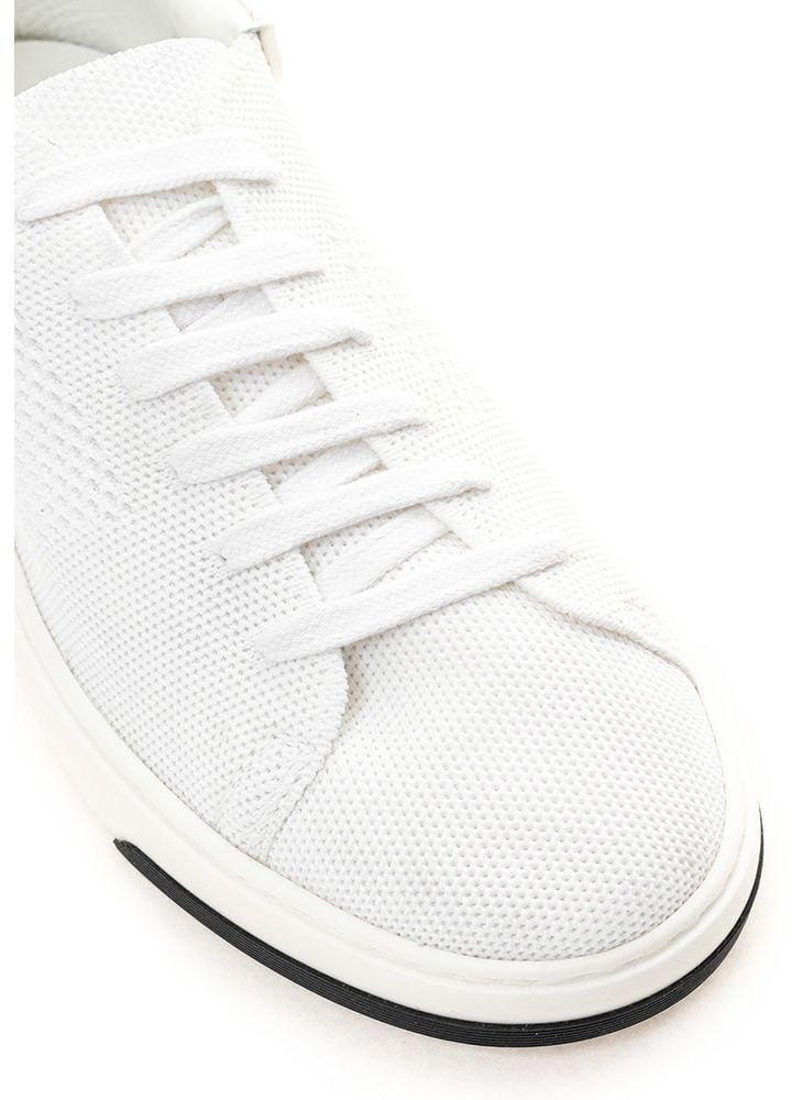 Casadei White Leather Athletic Sneakers