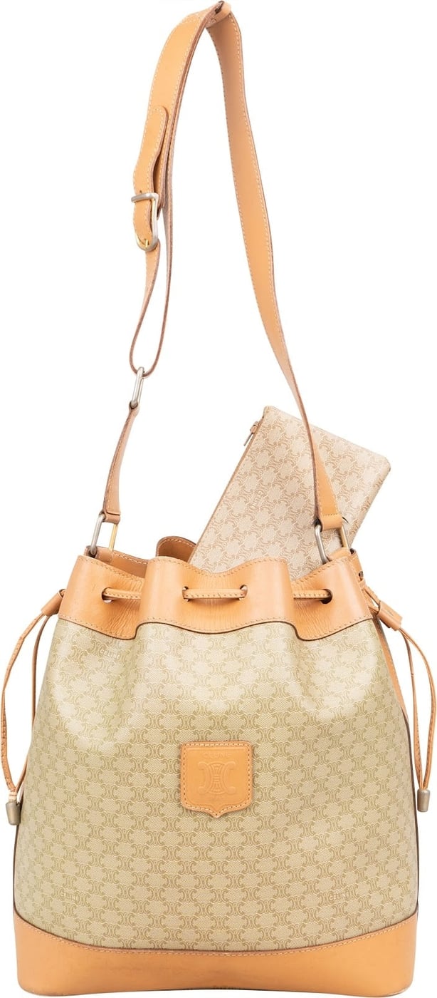 Celine Macadam Monogram Bucket Shoulder Bag