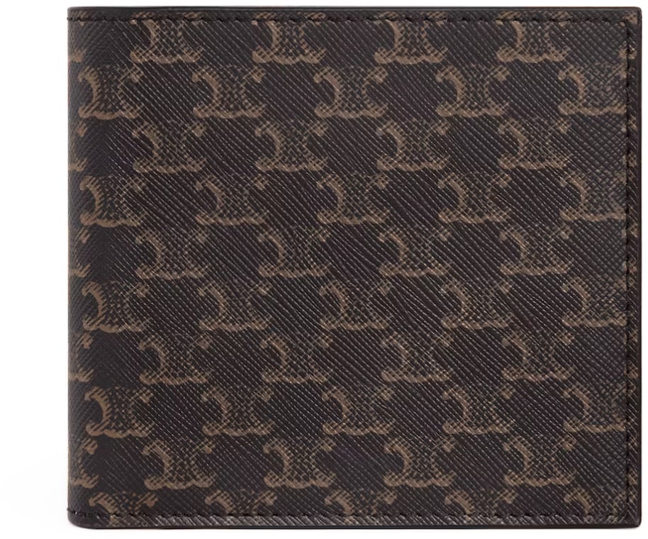 Celine Bi-fold card holder IN Triomphe Canvas Black