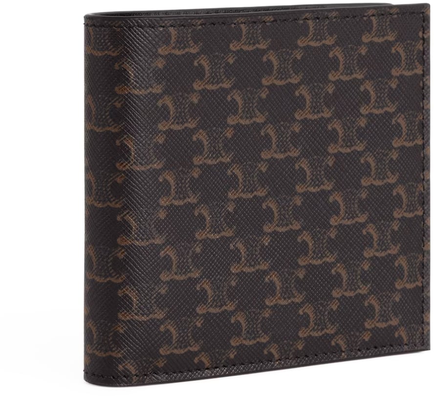 Celine Bi-fold card holder IN Triomphe Canvas Black