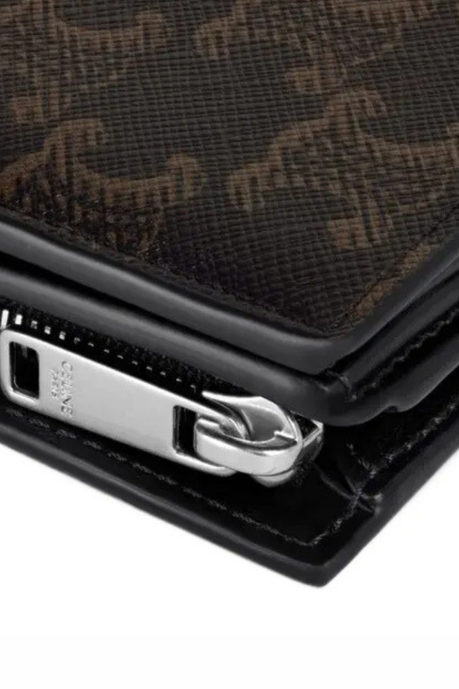 Celine compact wallet in triomphe canvas Black