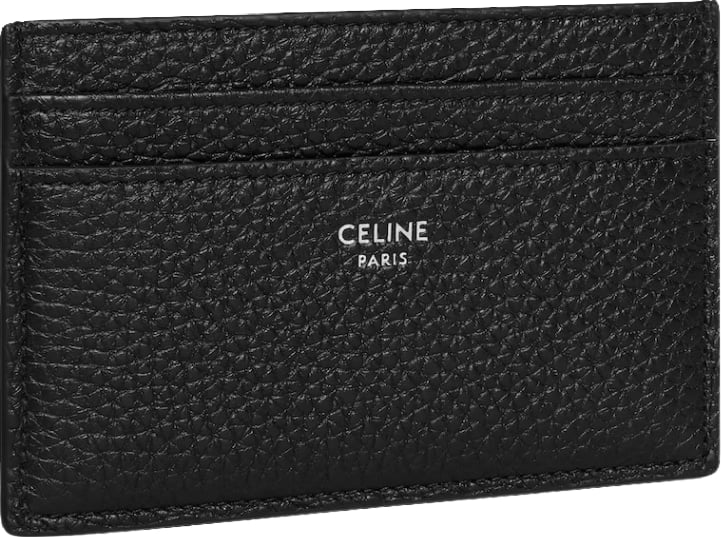 Celine Card Holder in Grained Calfskin Black