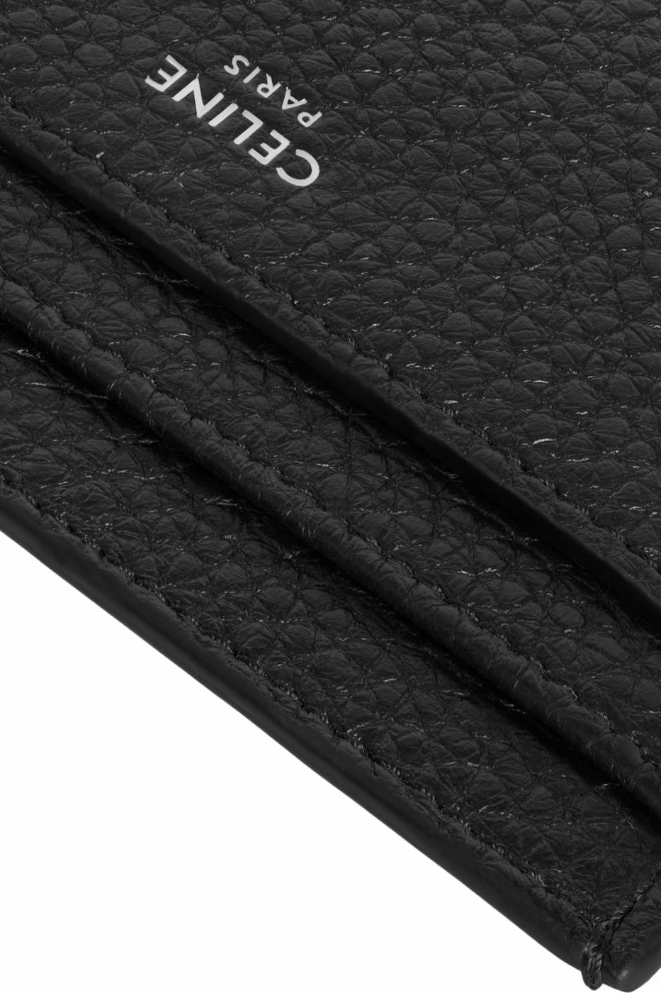 Celine Card Holder in Grained Calfskin Black