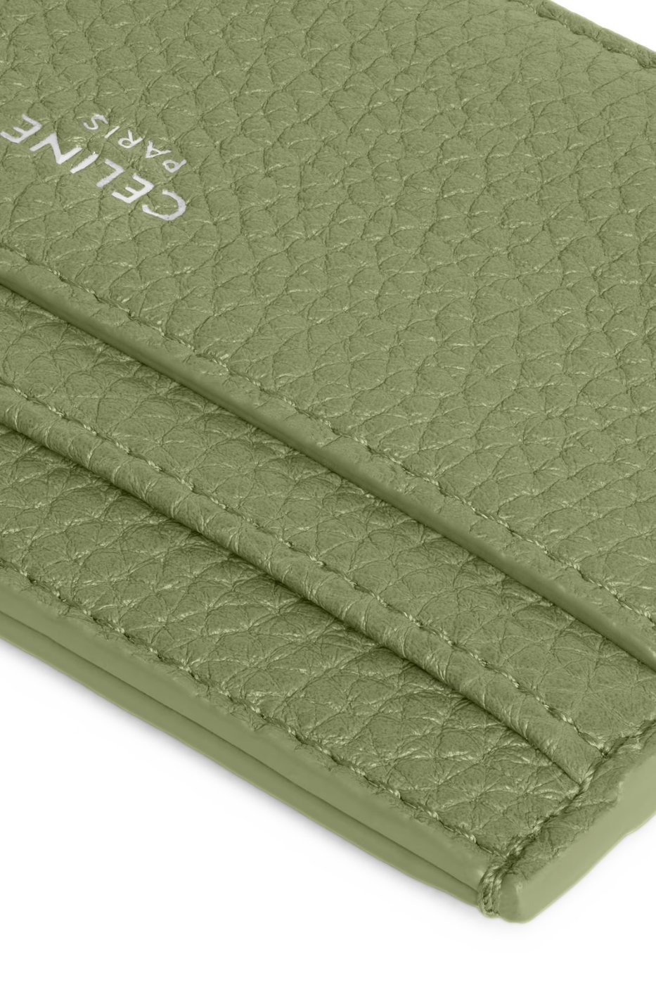 Celine Card Holder in Grained Calfskin Khaki
