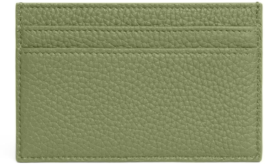 Celine Card Holder in Grained Calfskin Khaki