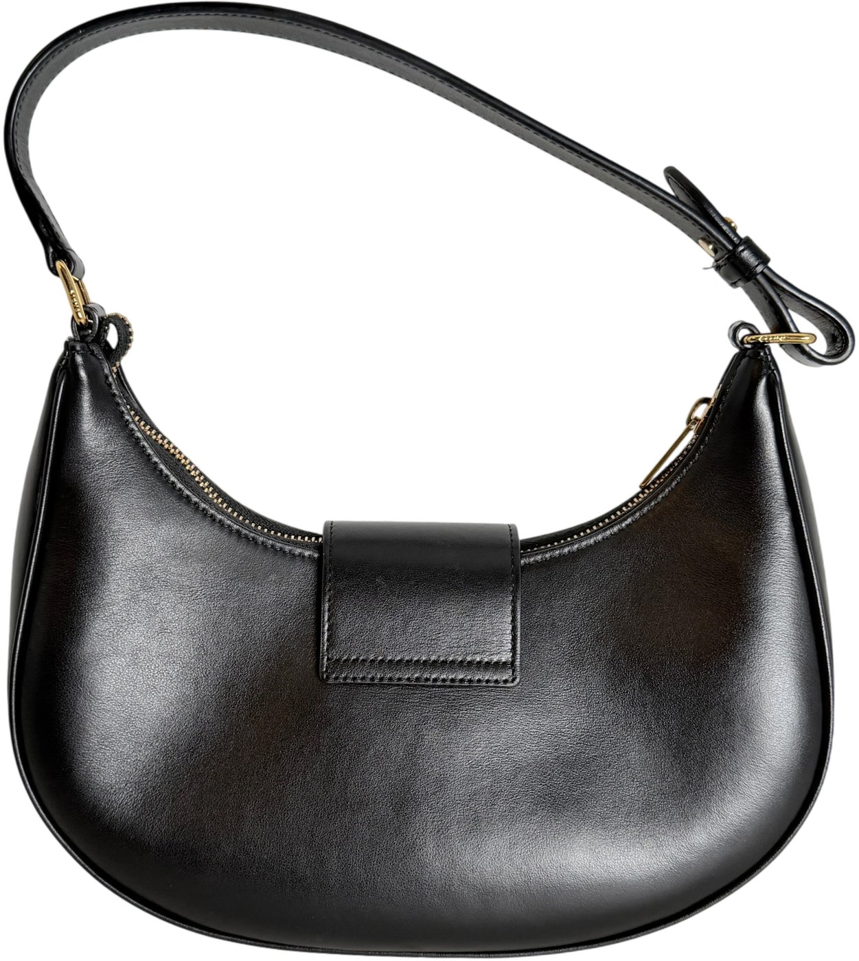 Celine Ava Triomphe Medium Smooth Leather Black Gold 2024