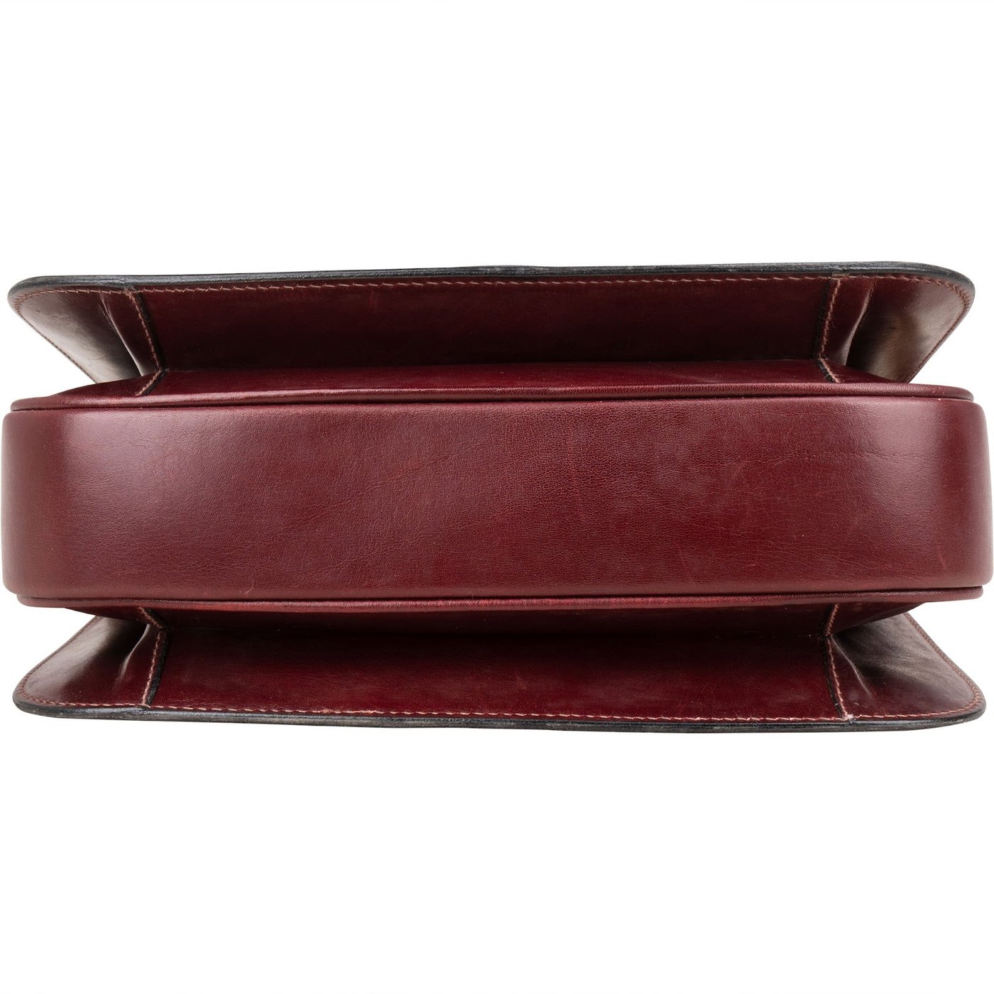 Celine Bordeaux Bocalf Flap Triomphe Shoulder Bag