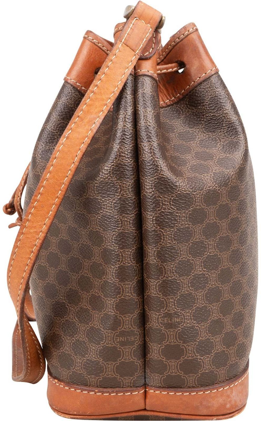 Celine Macadam Monogram Drawstring Bucket Crossbody Bag