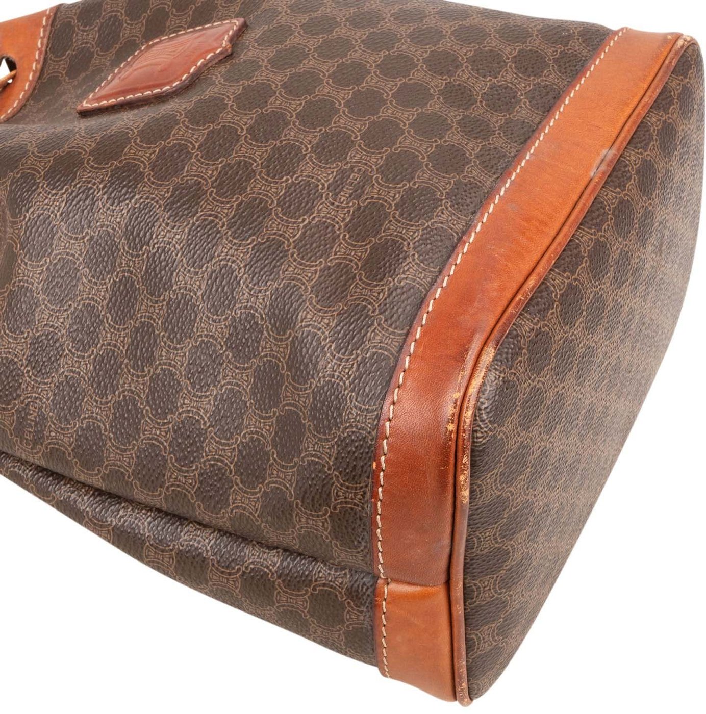 Celine Macadam Monogram Drawstring Bucket Crossbody Bag