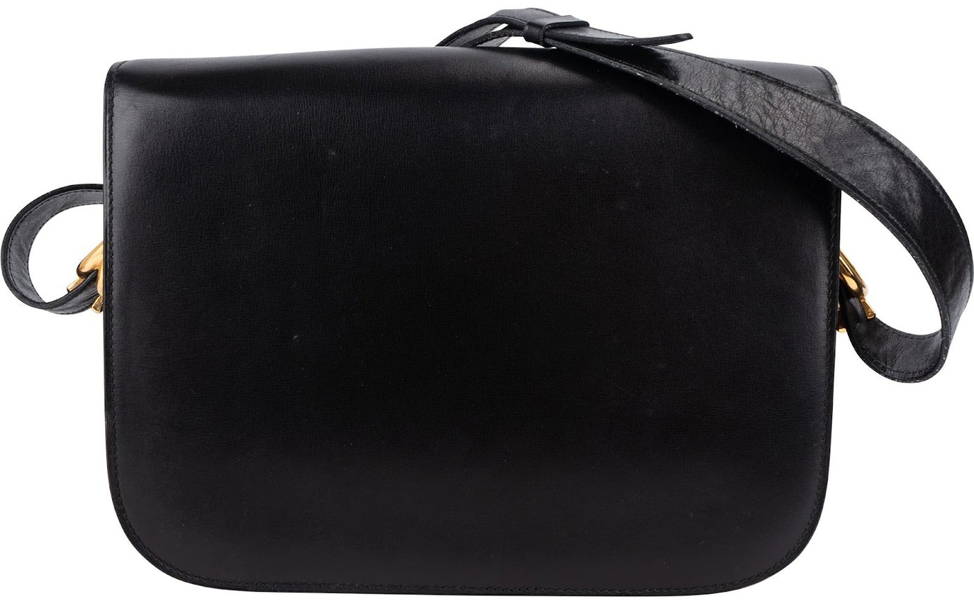 Celine Boxcalf Horse Carriage Triomphe Shoulder Bag
