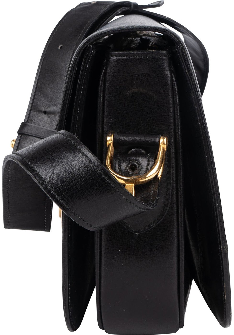 Celine Boxcalf Horse Carriage Triomphe Shoulder Bag