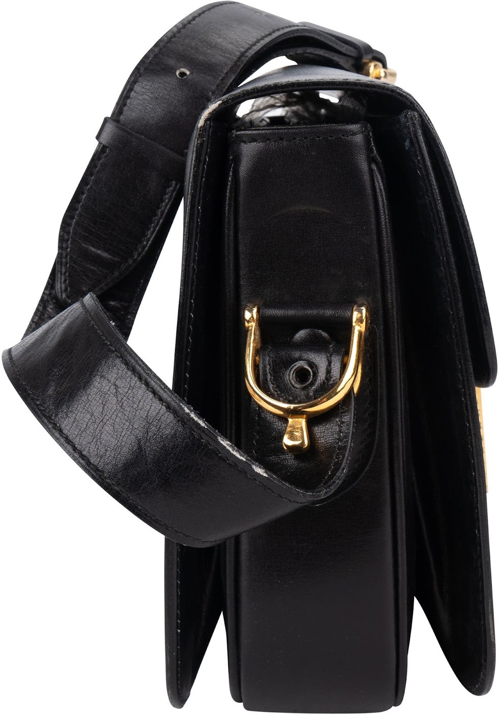 Celine Boxcalf Horse Carriage Triomphe Shoulder Bag