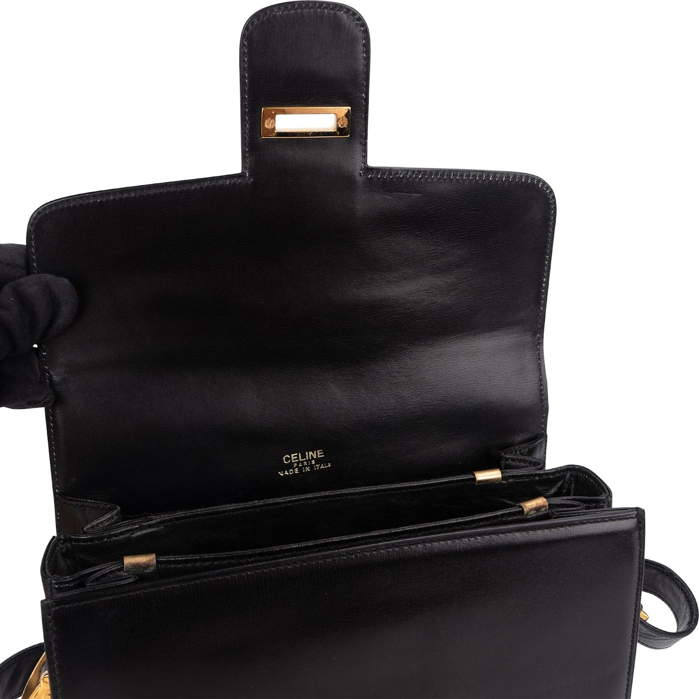 Celine Boxcalf Horse Carriage Triomphe Shoulder Bag