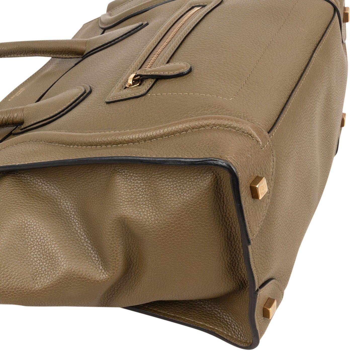 Céline Grained Calfskin Large Luggage Handbag