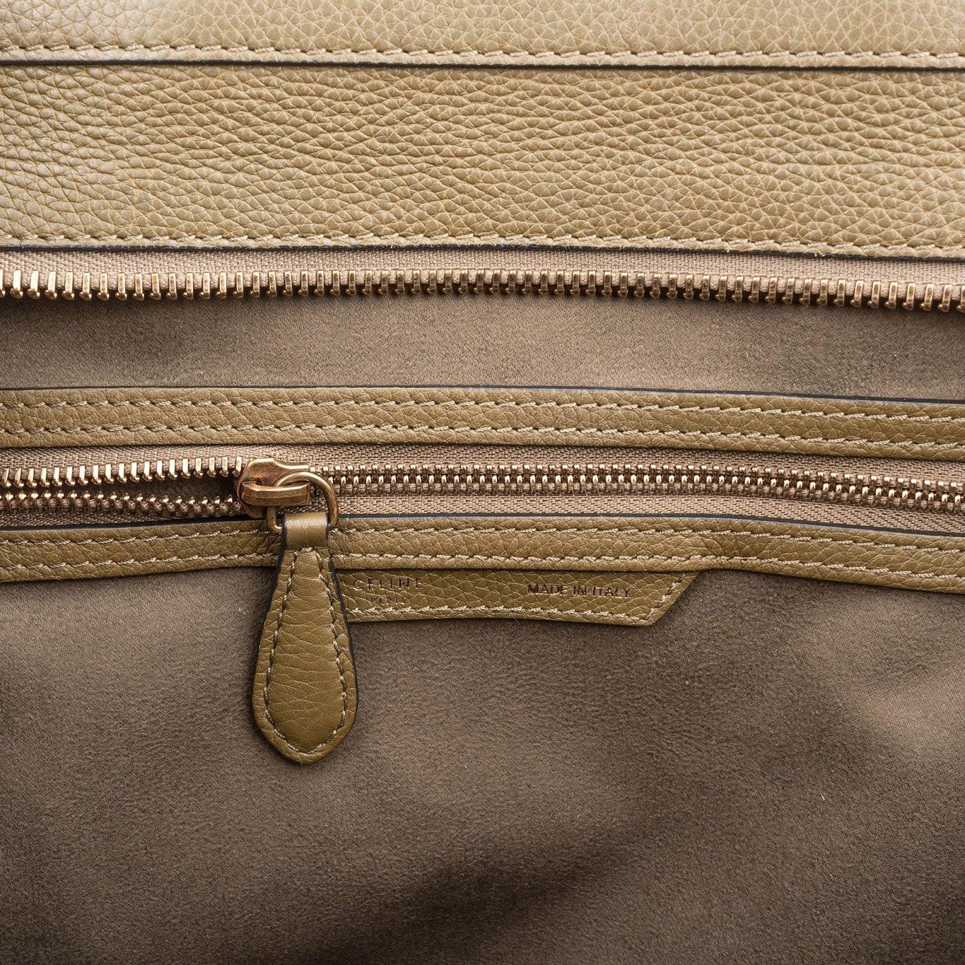 Céline Grained Calfskin Large Luggage Handbag