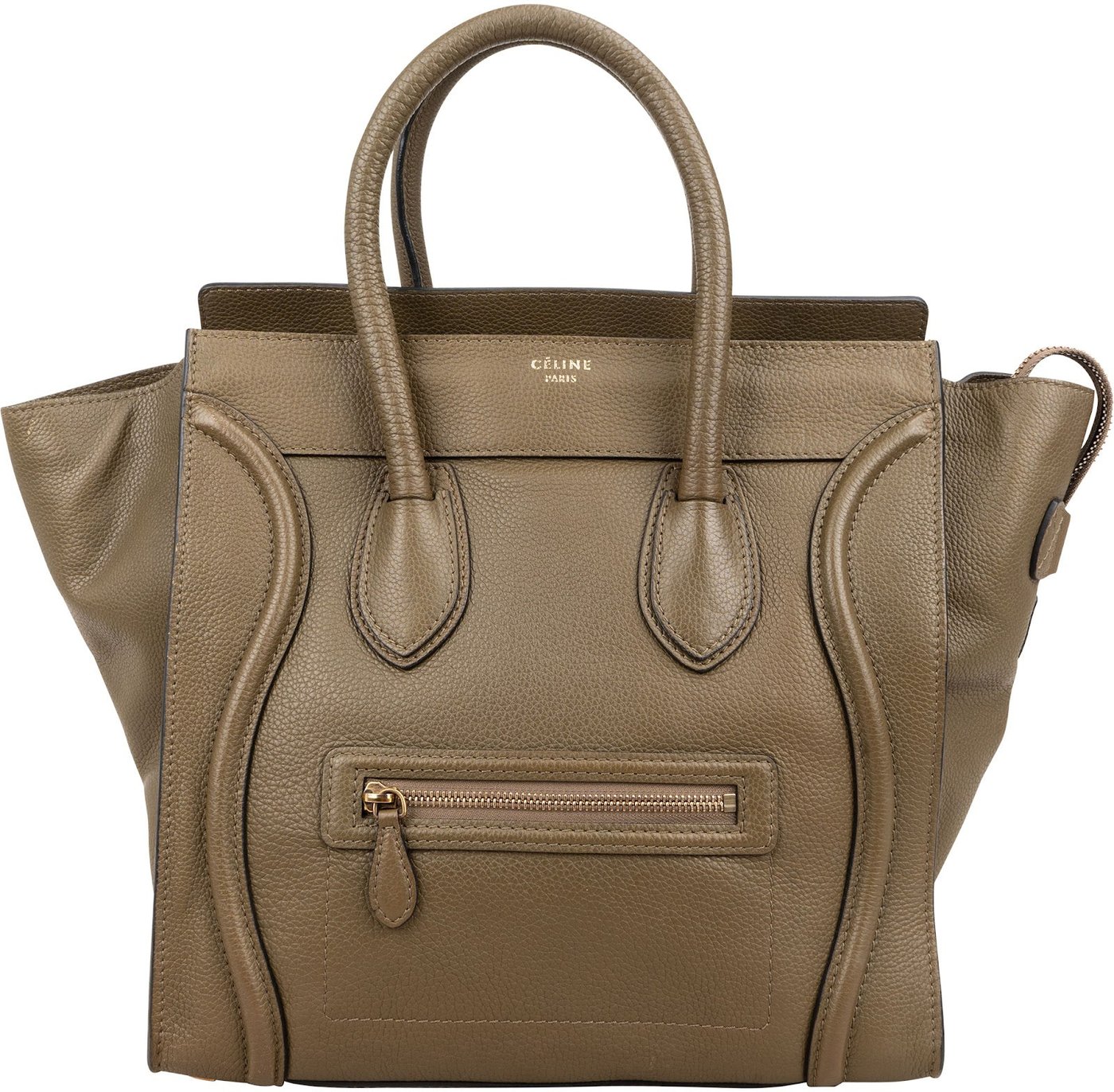 Céline Grained Calfskin Large Luggage Handbag