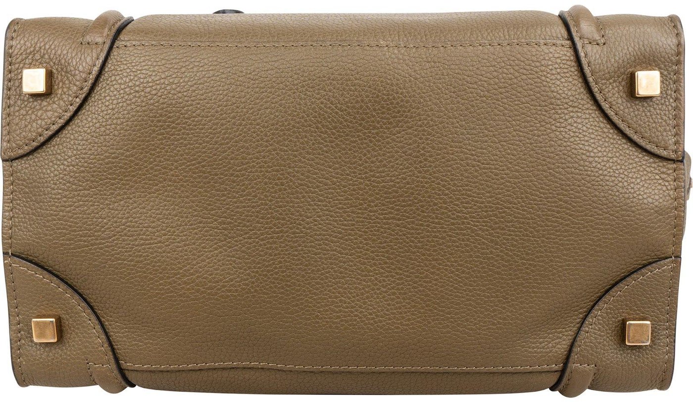 Céline Grained Calfskin Large Luggage Handbag