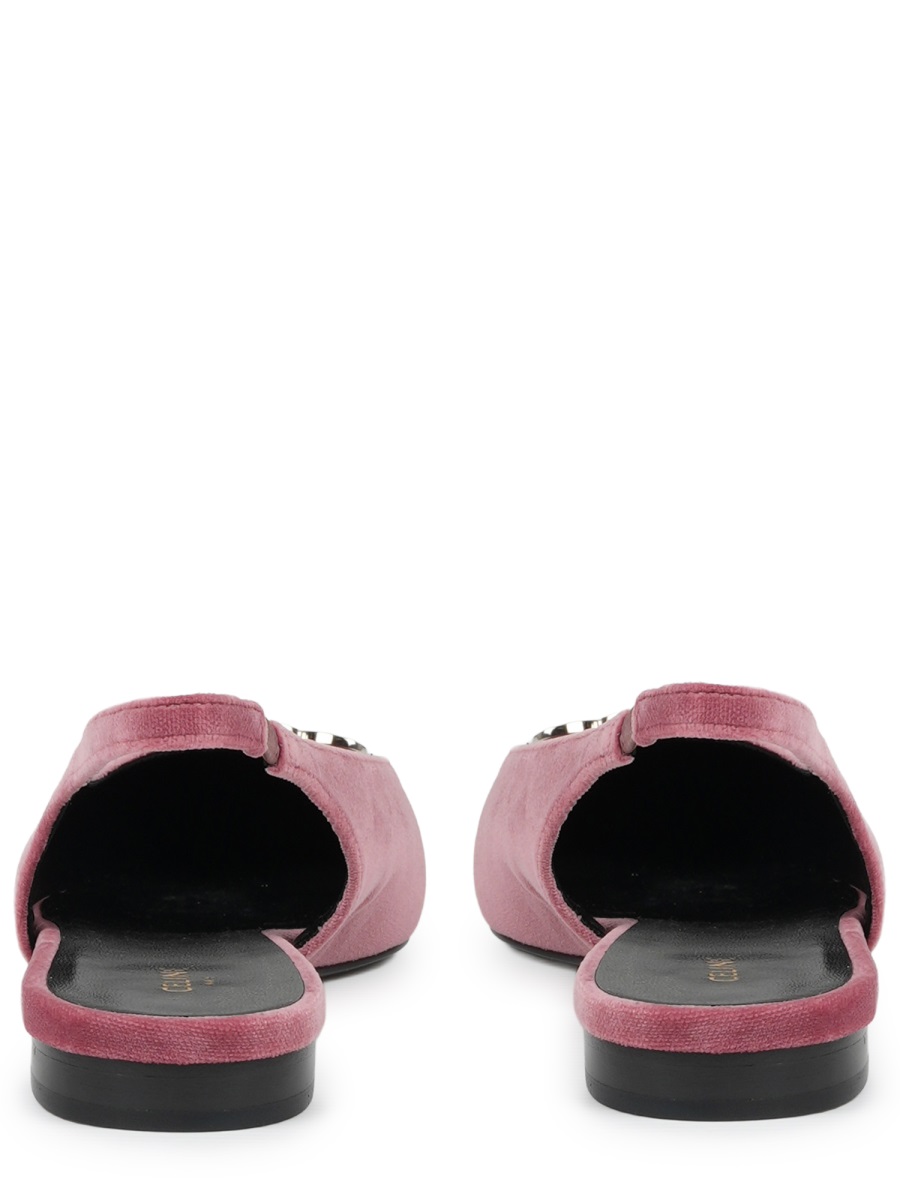 Burgundy Alma Triomphe Velvet Flats