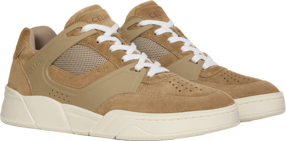 Celine Trainer CT-09 Men's Suede Sneakers Beige