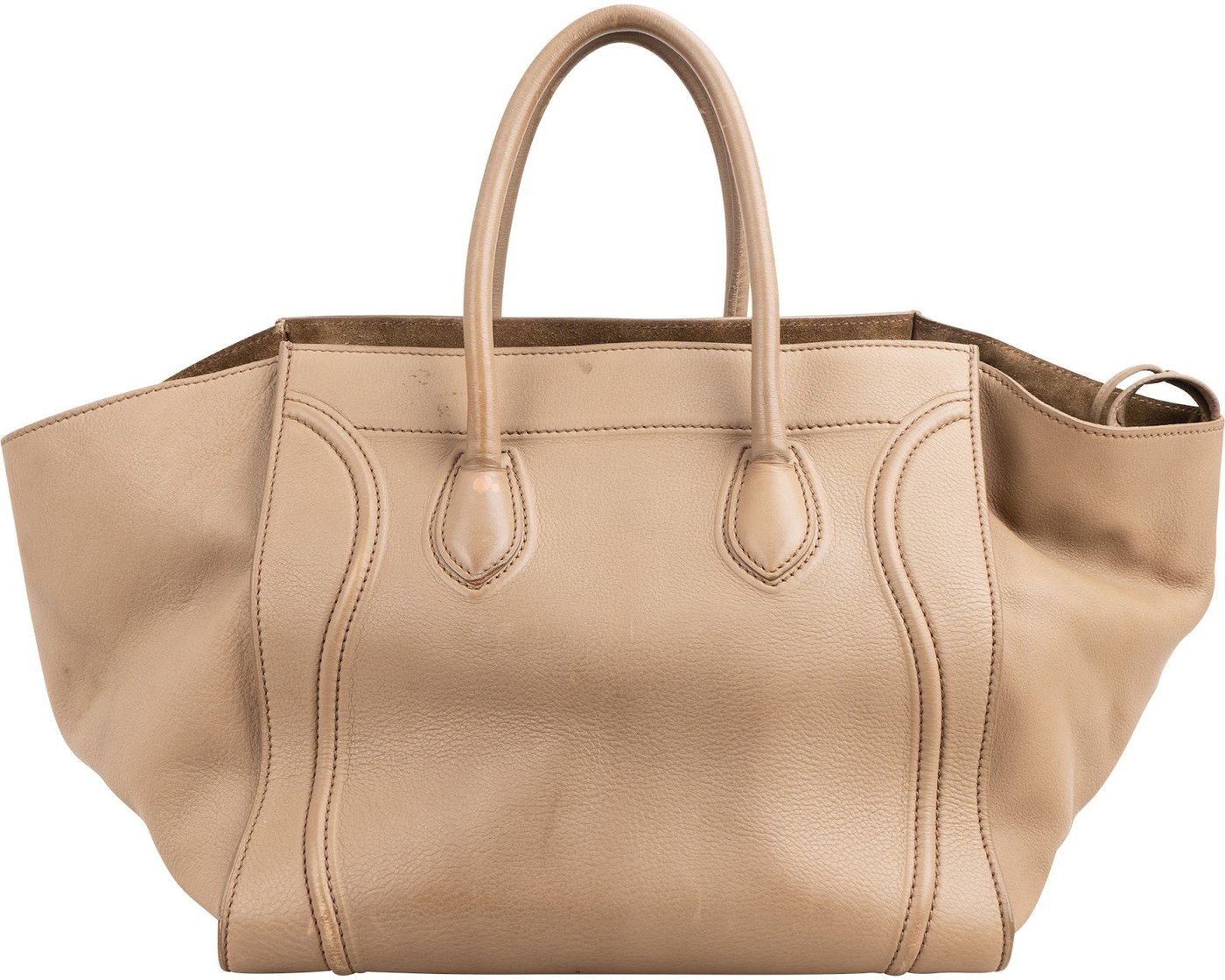 Céline Drummed Calfskin Phantom Handbag