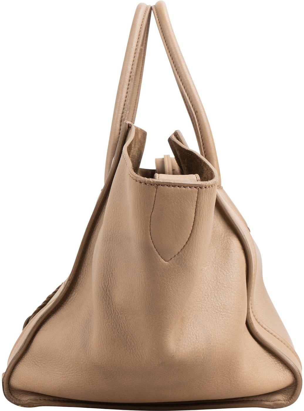Céline Drummed Calfskin Phantom Handbag