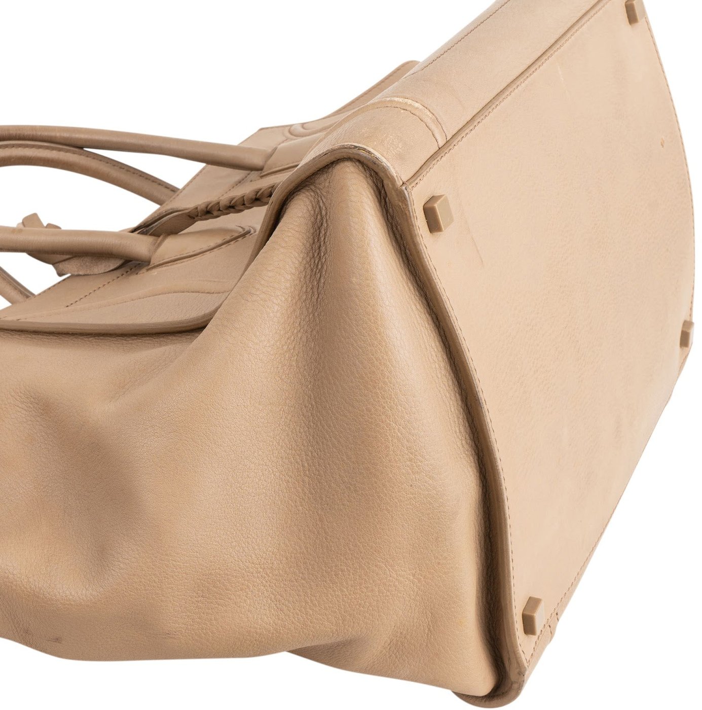 Céline Drummed Calfskin Phantom Handbag