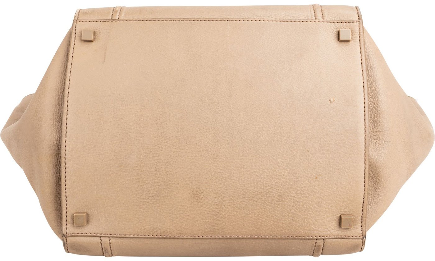 Céline Drummed Calfskin Phantom Handbag