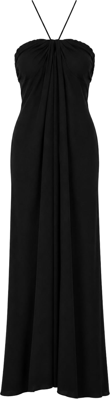Celine Black Neckholder Maxi Gown Dress (M)