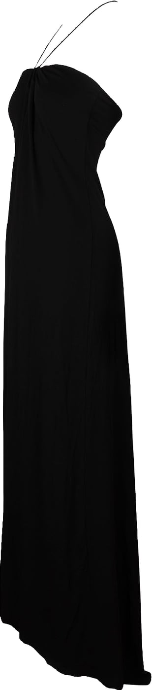 Celine Black Neckholder Maxi Gown Dress (M)
