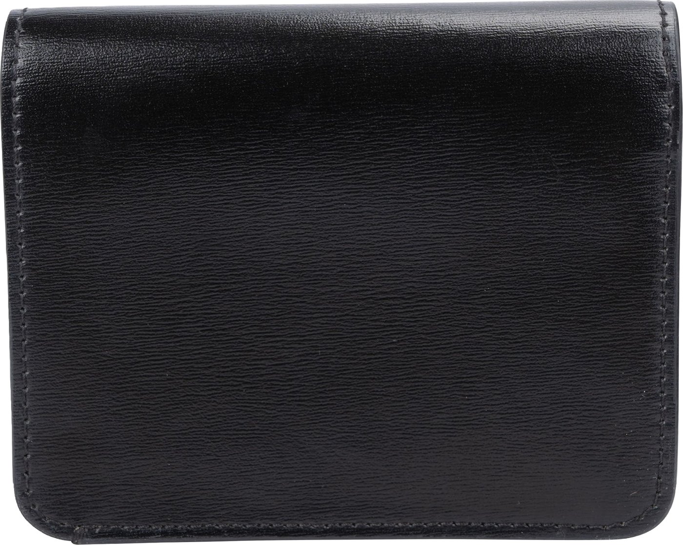 Celine Black Leather Triomphe Wallet
