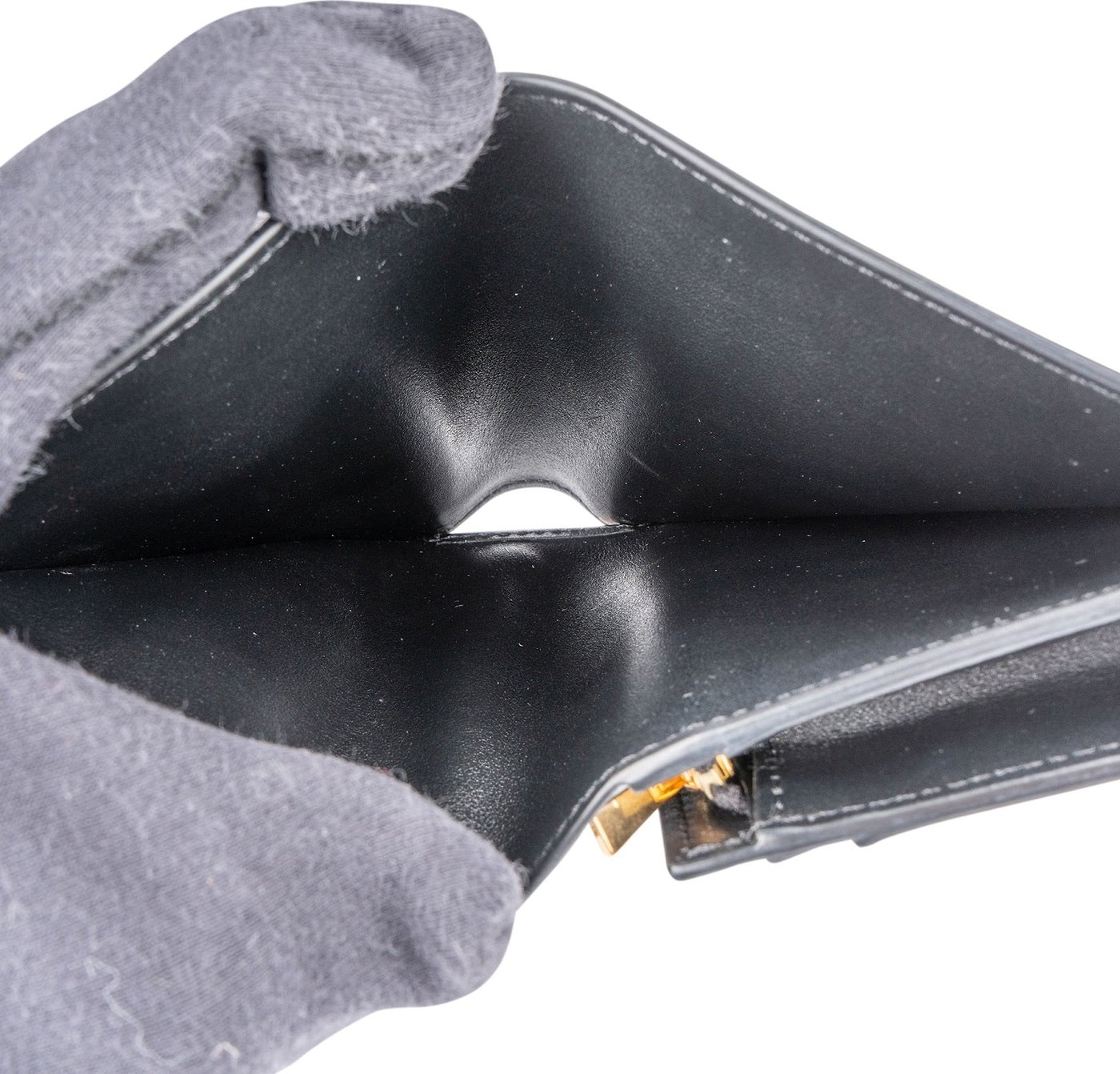 Celine Black Leather Triomphe Wallet