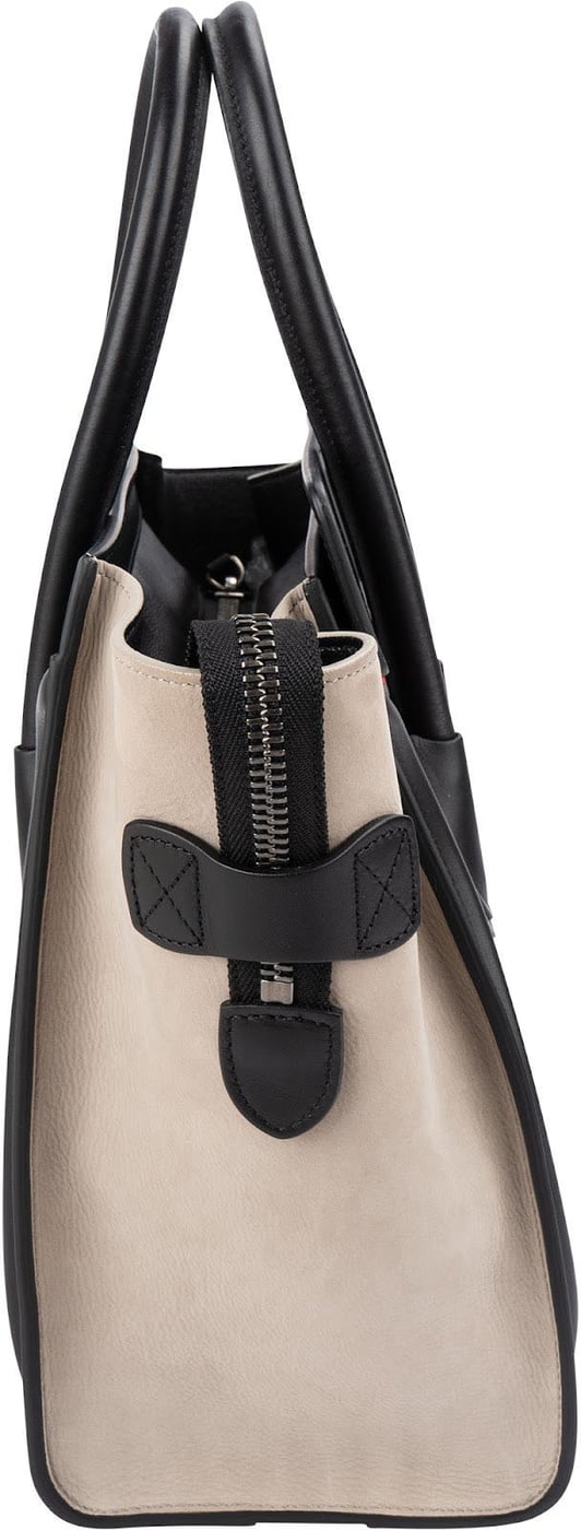 Céline Tricolor Grained Smooth Calfskin Suede Luggage Handbag