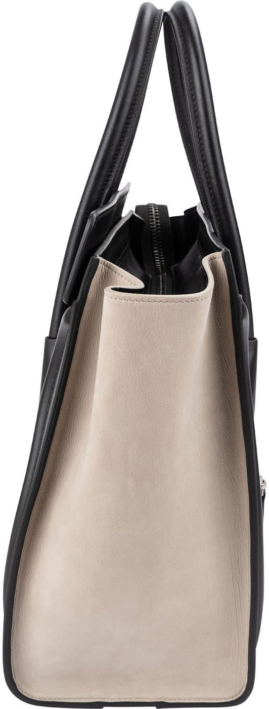 Céline Tricolor Grained Smooth Calfskin Suede Luggage Handbag