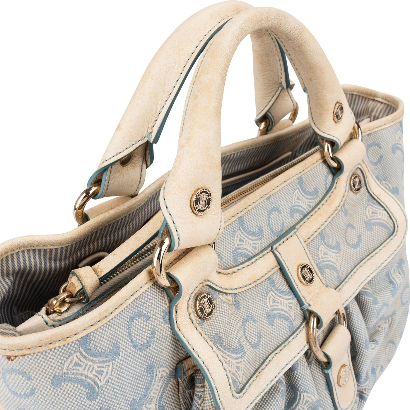 Céline Denim Monogram Macadam Boogie Handbag