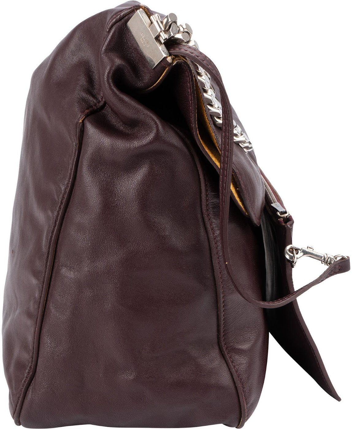Celine Leather Chain Medium Gourmette Shoulder Bag