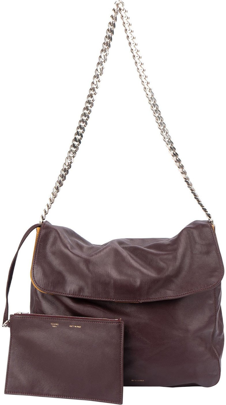Celine Leather Chain Medium Gourmette Shoulder Bag