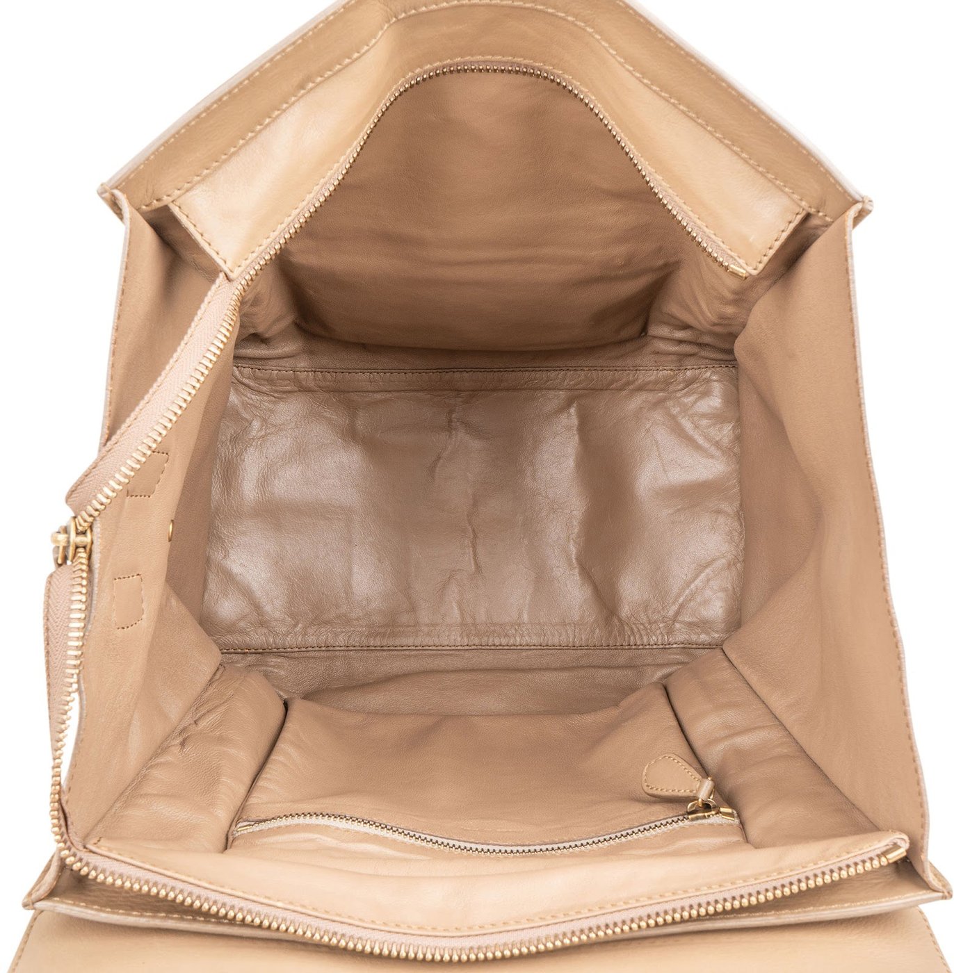 Céline Drummed Calfskin Luggage Tote Handbag
